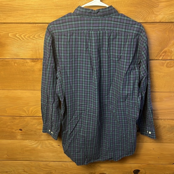 Ralph Lauren Men's Purple Green Plaid Shirt Long Sleeve Button Up‎ 16 1/2 32/33 - Picture 8 of 9